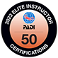 PADI ELITE INSTRUCTOR AWARD